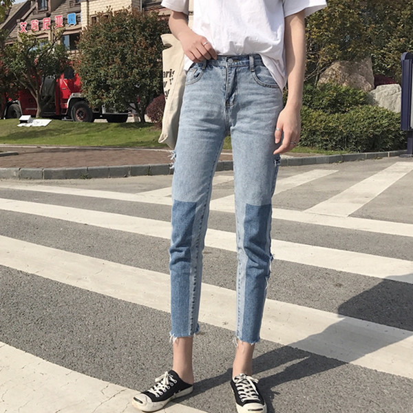 Alkalmi női farmer normál derékkal