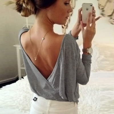 Stílusos női blúz V-nyakkal, több színben