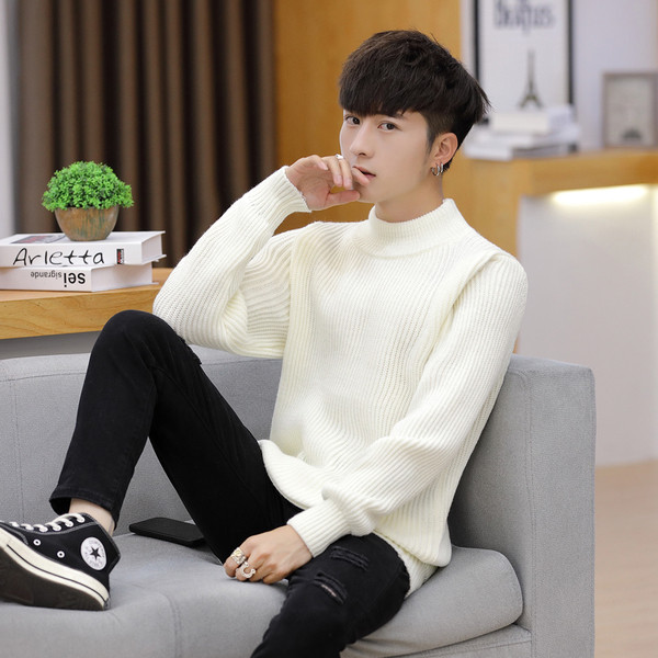 Alkalmi férfi egyszerű pulóver több színben