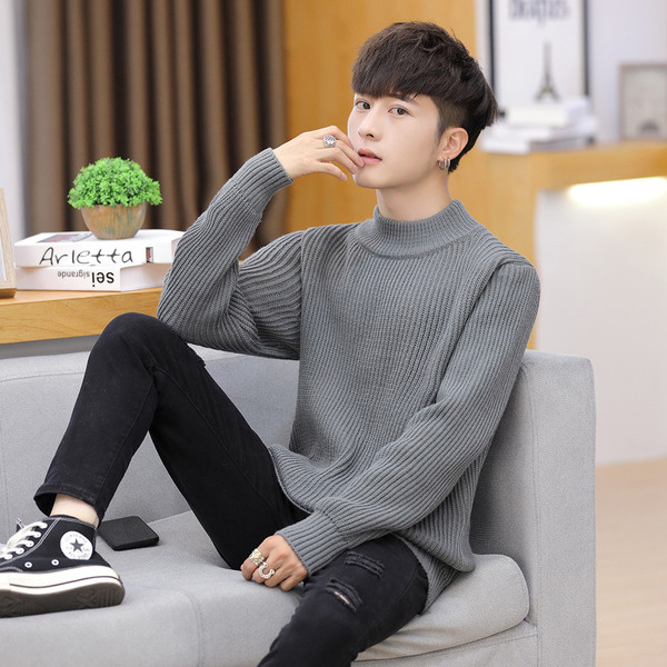 Alkalmi férfi egyszerű pulóver több színben