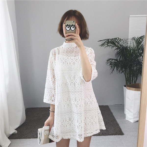 Rochie de dama eleganta din dantela in trei culori