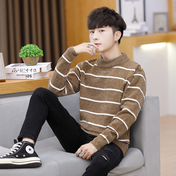 Lezser csíkos férfi pulóver három színben