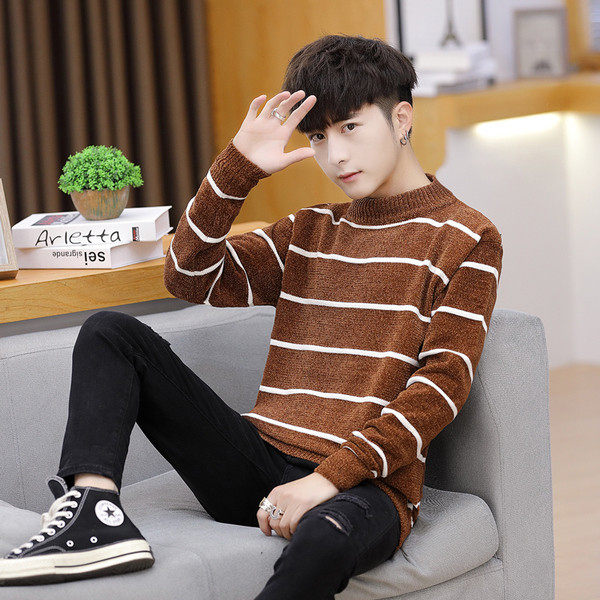 Lezser csíkos férfi pulóver három színben