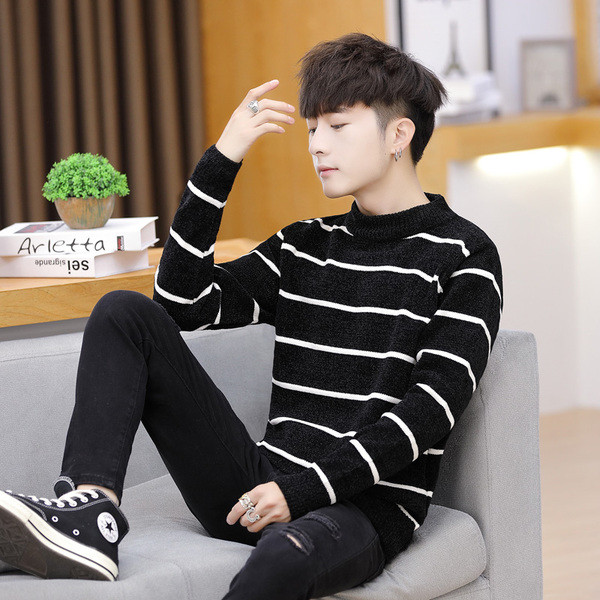 Lezser csíkos férfi pulóver három színben