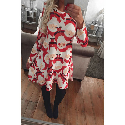 ÚJ Modern női ruha szabású modell karácsonyi motívummal