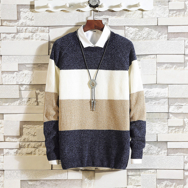 Pulover la modă pentru bărbați în culori irizate