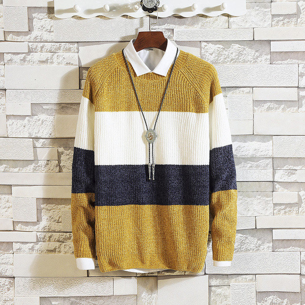 Pulover la modă pentru bărbați în culori irizate