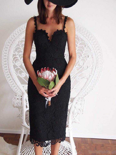 Elegáns női csipkeruha V-nyakkal több színben