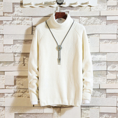 Alkalmi férfi pulóver különböző színekben, magas gallérral