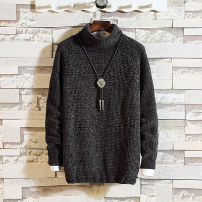 Alkalmi férfi pulóver különböző színekben, magas gallérral