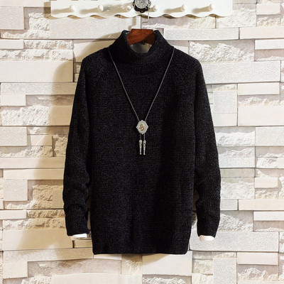 Alkalmi férfi pulóver különböző színekben, magas gallérral