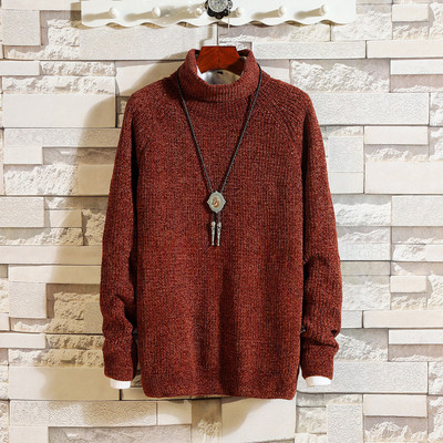 Alkalmi férfi pulóver különböző színekben, magas gallérral