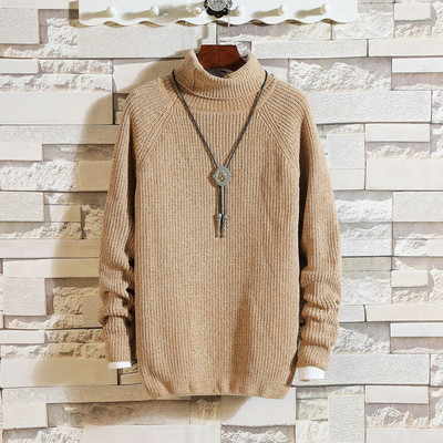 Alkalmi férfi pulóver különböző színekben, magas gallérral