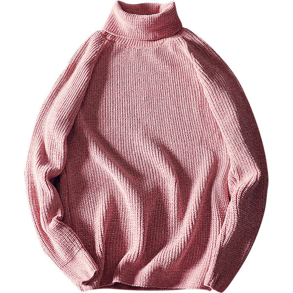 Alkalmi férfi pulóver különböző színekben, magas gallérral