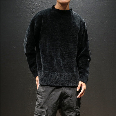 Elegáns férfi pulóver három színben, ujjkötővel