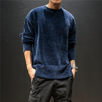 Elegáns férfi pulóver három színben, ujjkötővel