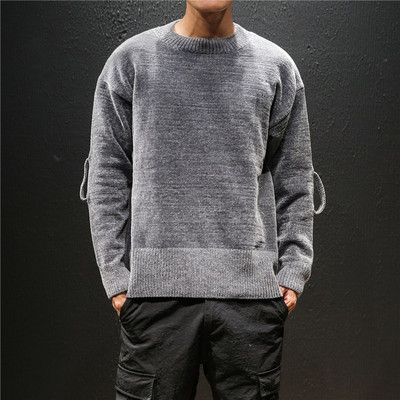 Elegáns férfi pulóver három színben, ujjkötővel