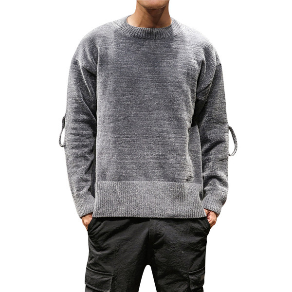 Elegáns férfi pulóver három színben, ujjkötővel