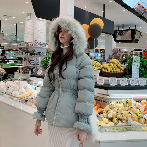 Geaca de dama cu puf pe gluga in trei culori