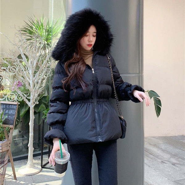 Geaca de dama cu puf pe gluga in trei culori