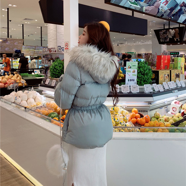 Geaca de dama cu puf pe gluga in trei culori