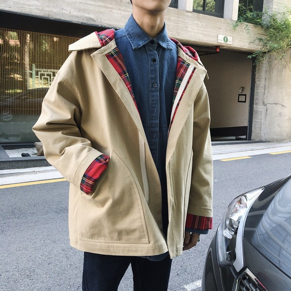 Napi férfi őszi kabát két színben