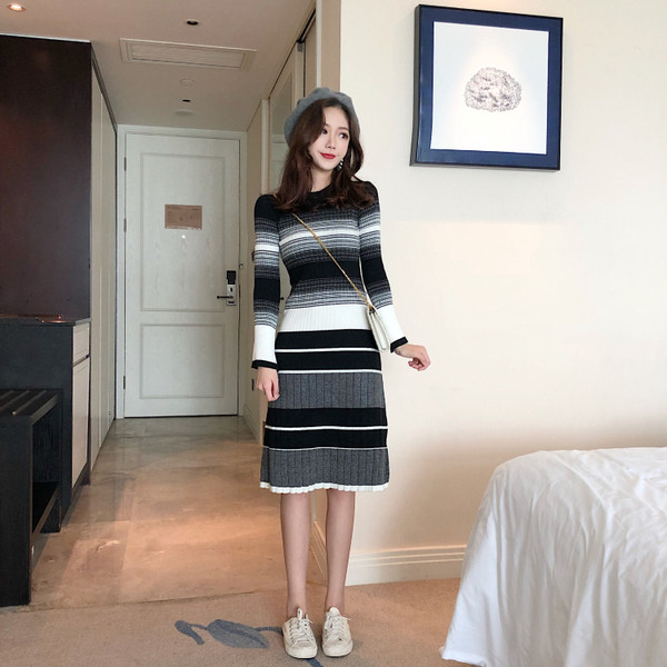 Téli alkalmi női ruha két színben