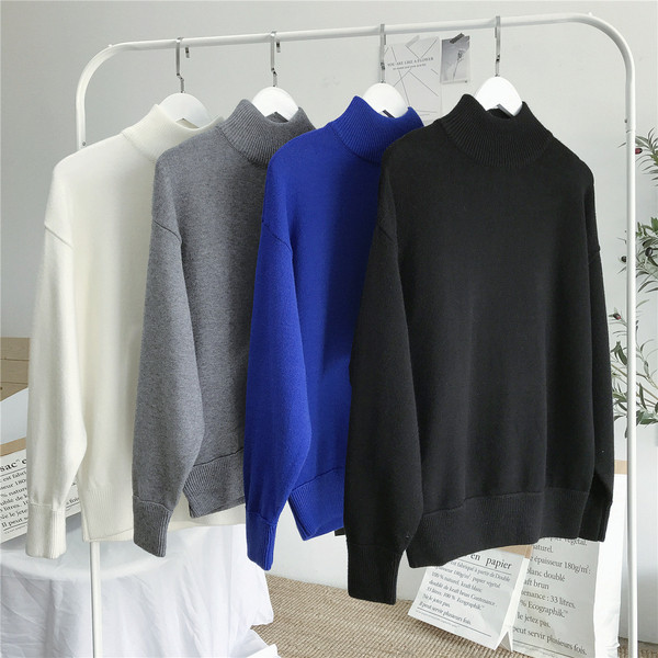 Sima férfi téli pulóver négy színben