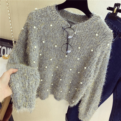 Μοντέρνο ζεστό πουλόβερ κυρίες με μαργαριτάρια σε διάφορα χρώματα