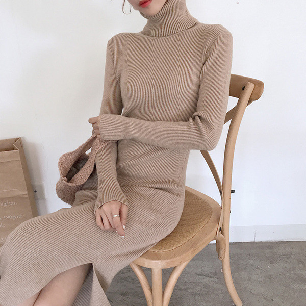 Rochie eleganta de dama cu guler polo in doua culori