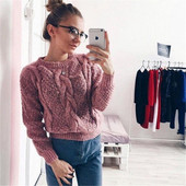 Pulover de iarna de dama cu decolteu in mai multe culori