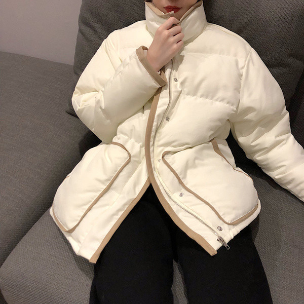 Geaca de dama cu decolteu O in doua culori