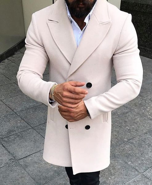 НОВО Стилно мъжко  палто с V-образна яка в няколко цвята 