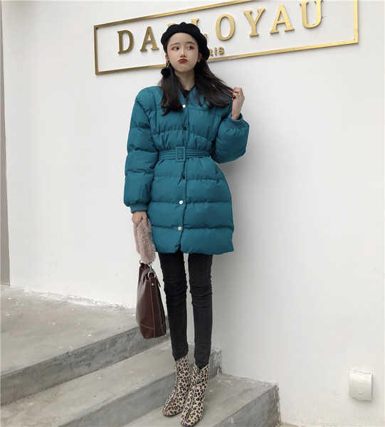 Női téli kabát övvel, két színben