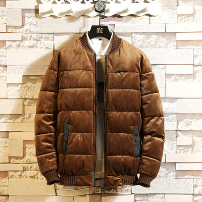 Napi férfi téli kabát O-alakú gallérral, három színben