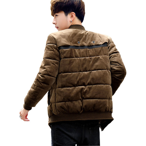 Napi férfi téli kabát O-alakú gallérral, három színben