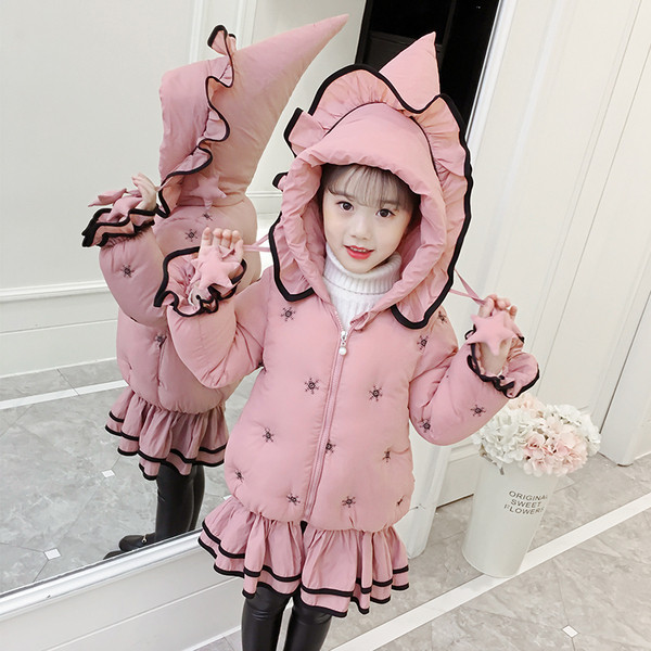 Modern gyerekkabát lányoknak több színben 3D elemmel