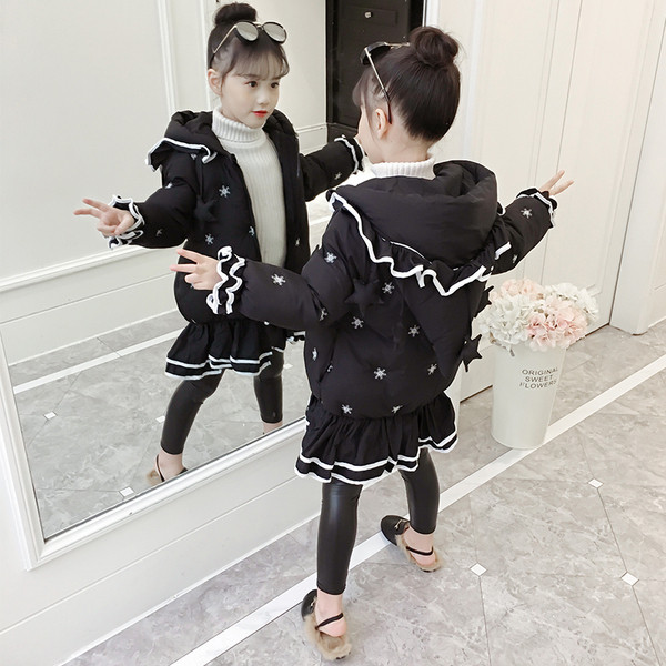 Modern gyerekkabát lányoknak több színben 3D elemmel