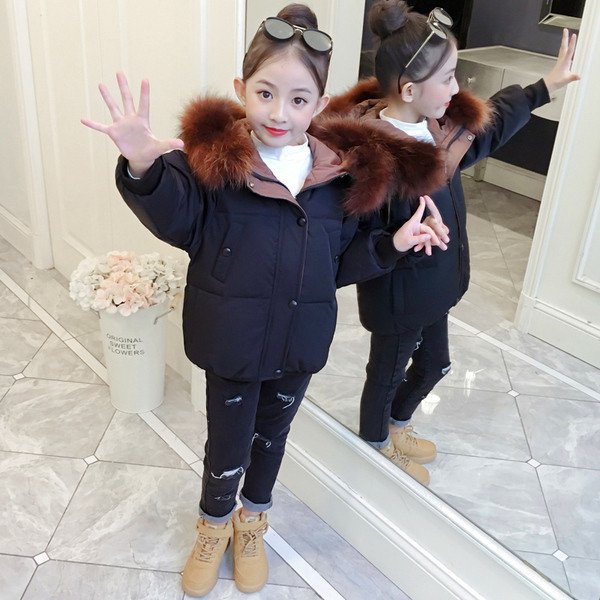 Stílusos gyerekkabát lányoknak, két színben pehelytal