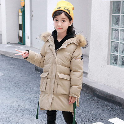 Gyermek modern hosszú kabát lányoknak két színben