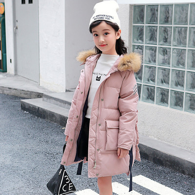 Gyermek modern hosszú kabát lányoknak két színben