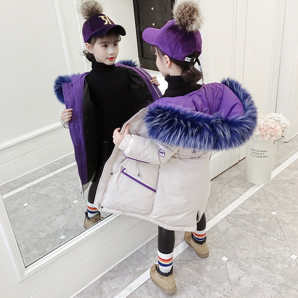 Geaca moderna pentru copii cu puf pentru fete