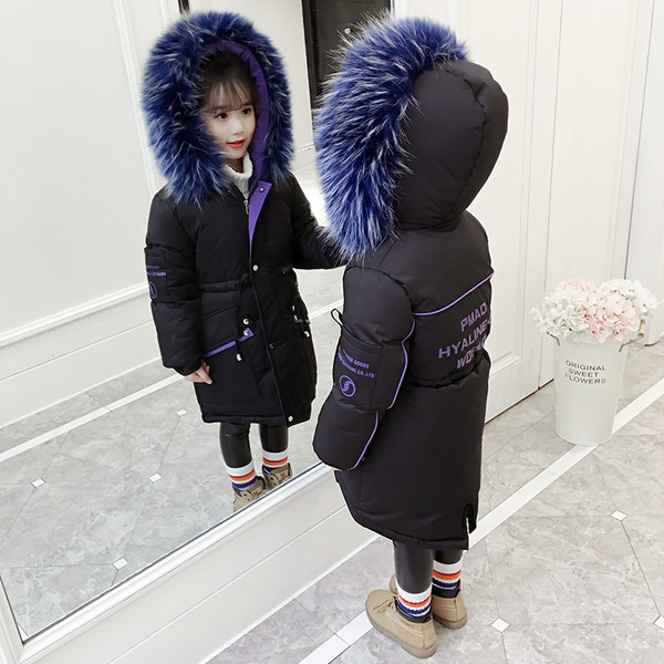 Geaca moderna pentru copii cu puf pentru fete