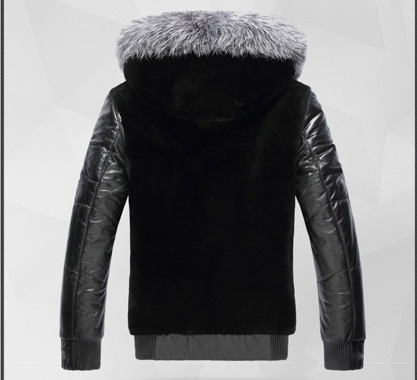 ΝΕΟ Πραγματικό ανδρικό σακάκι με κουκούλα με μαύρο χρώμα