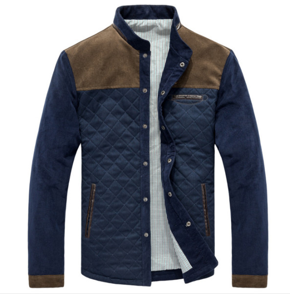 Jachetă bărbătească stilată cu nasturi în două culori