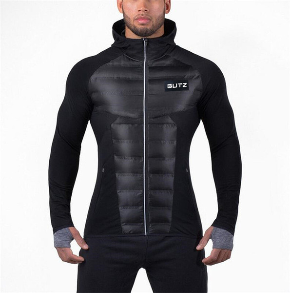 Geaca sport pentru barbati groasa de culoare neagra