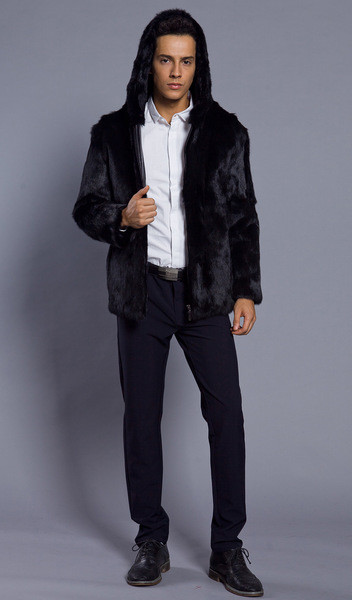 Elegáns férfi kabát fekete színben