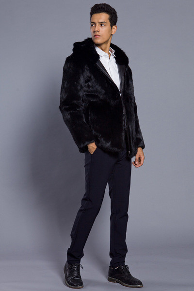 Elegáns férfi kabát fekete színben