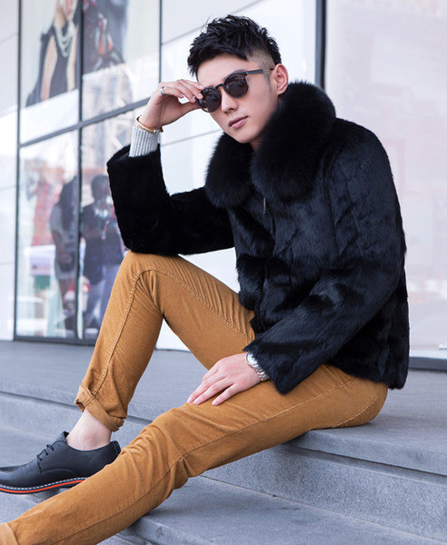 Jelenlegi férfi kabát rövid modell fekete és barna színben