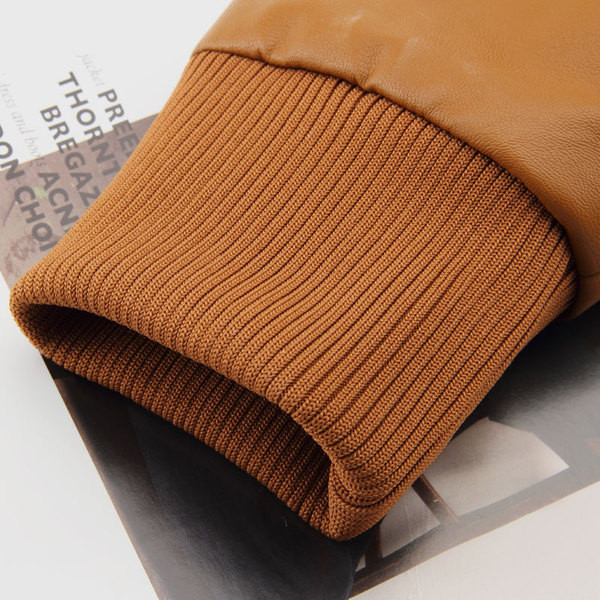 Öko bőrből készült férfi alkalmi kabát puha béléssel és kapucnival, három színben